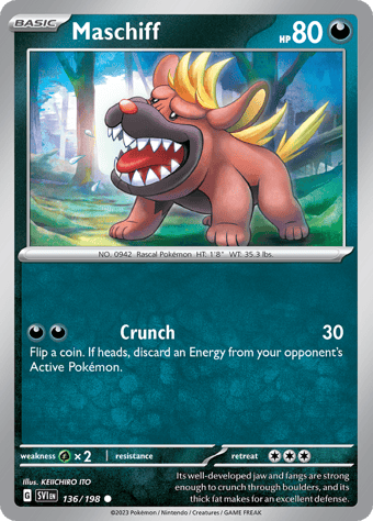 Maschiff Scarlet & Violet Pokemon Card