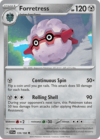 Forretress Scarlet & Violet Pokemon Card