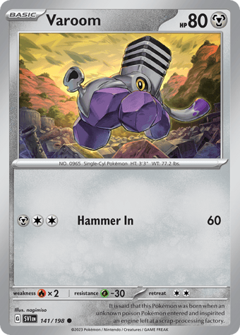 Varoom Scarlet & Violet Pokemon Card