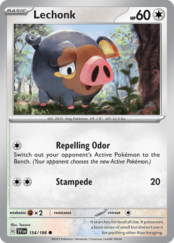 Lechonk Scarlet & Violet Pokemon Card