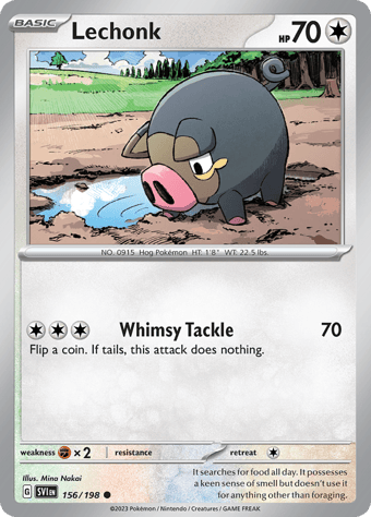 Lechonk Scarlet & Violet Pokemon Card