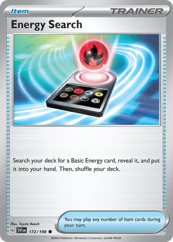 Energy Search Scarlet & Violet Pokemon Card