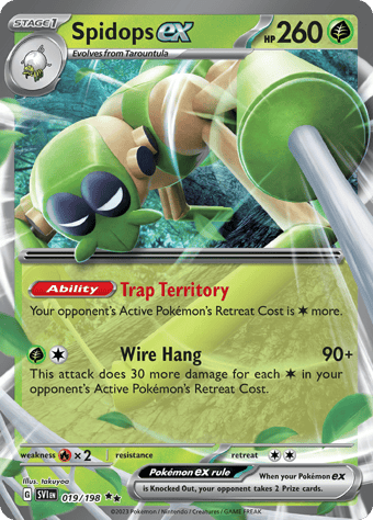 Spidops EX Scarlet & Violet Pokemon Card