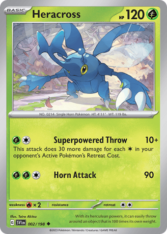 Heracross Scarlet & Violet Pokemon Card