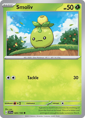 Smoliv Scarlet & Violet Pokemon Card