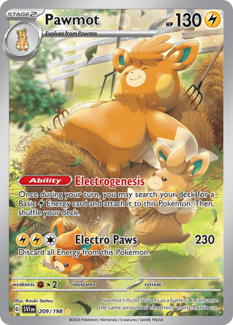 Pawmot Scarlet & Violet Pokemon Card