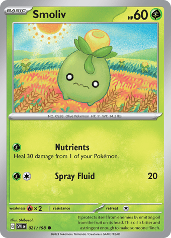 Smoliv Scarlet & Violet Pokemon Card