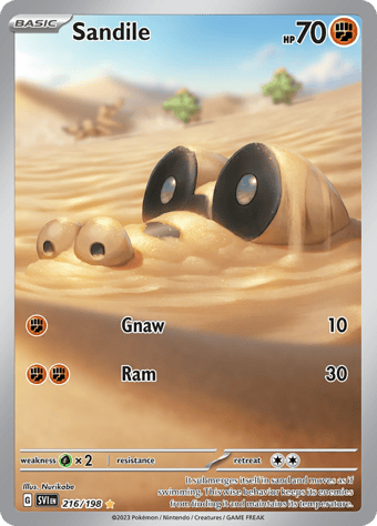 Sandile Scarlet & Violet Pokemon Card