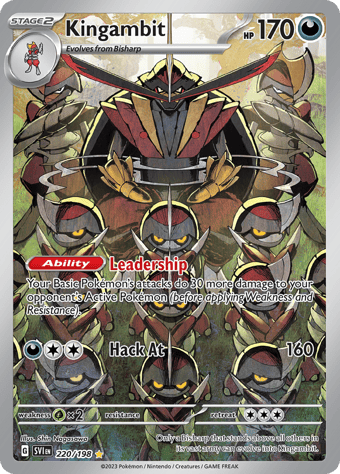 Kingambit Scarlet & Violet Pokemon Card