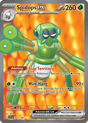 Spidops ex Scarlet & Violet Pokemon Card