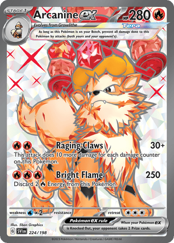 Arcanine ex Scarlet & Violet Pokemon Card