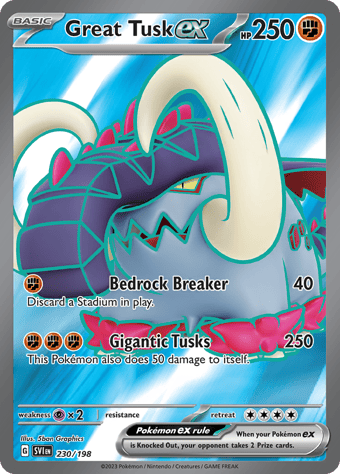 Great Tusk ex Scarlet & Violet Pokemon Card
