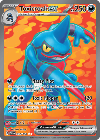 Toxicroak ex Scarlet & Violet Pokemon Card