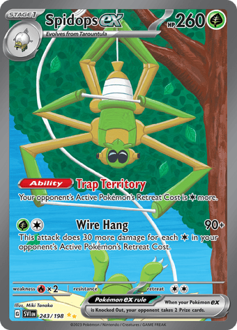 Spidops ex Scarlet & Violet Pokemon Card