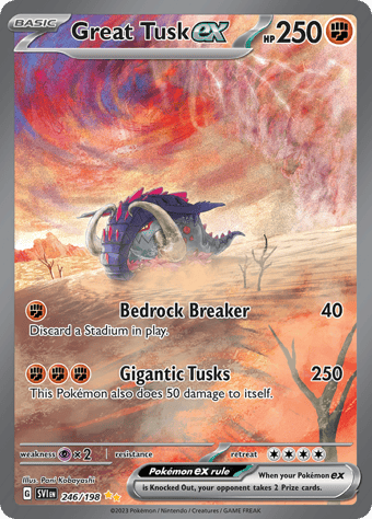 Great Tusk ex Scarlet & Violet Pokemon Card
