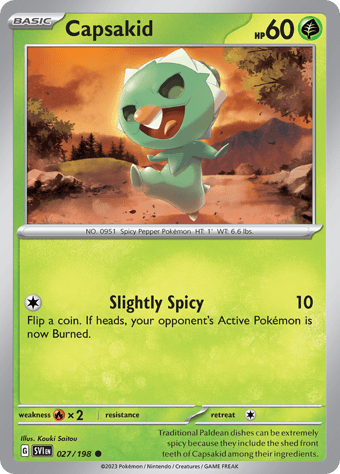 Capsakid Scarlet & Violet Pokemon Card