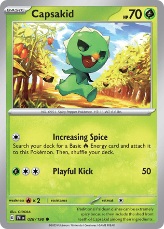 Capsakid Scarlet & Violet Pokemon Card
