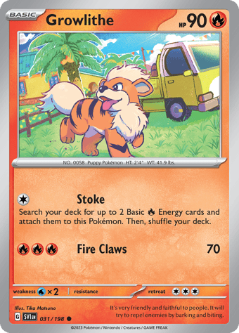 Growlithe Scarlet & Violet Pokemon Card