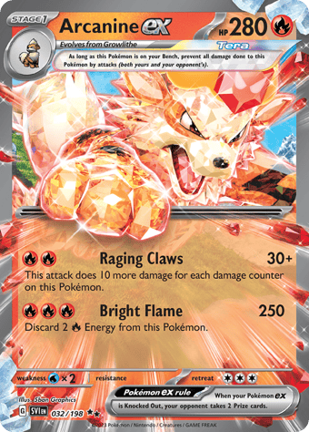 Arcanine ex Scarlet & Violet Pokemon Card