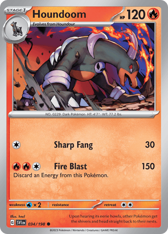 Houndoom Scarlet & Violet Pokemon Card