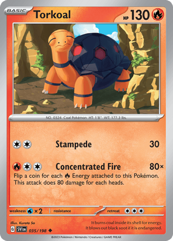 Torkoal Scarlet & Violet Pokemon Card