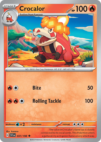 Crocalor Scarlet & Violet Pokemon Card
