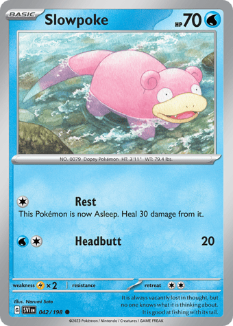Slowpoke Scarlet & Violet Pokemon Card