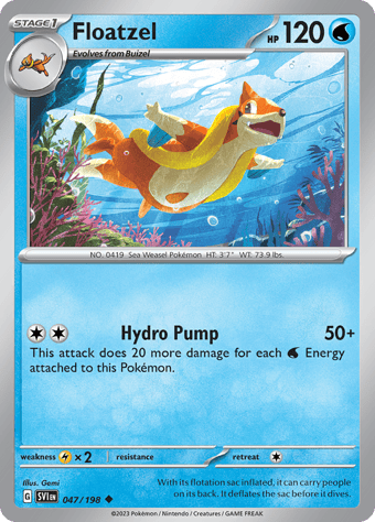 Floatzel Scarlet & Violet Pokemon Card