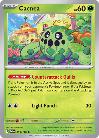 Cacnea Scarlet & Violet Pokemon Card