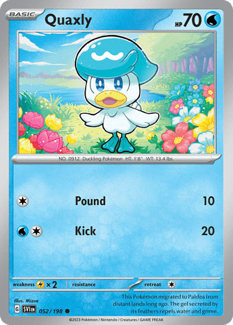Quaxly Scarlet & Violet Pokemon Card