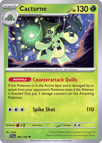 Cacturne Scarlet & Violet Pokemon Card