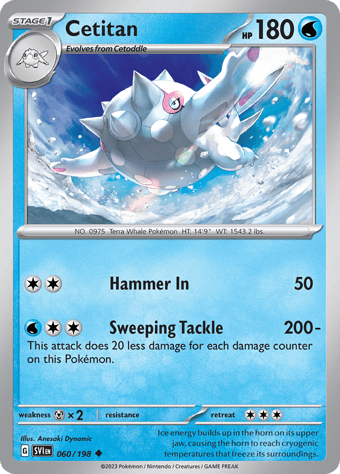 Cetitan Scarlet & Violet Pokemon Card