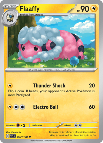 Flaaffy Scarlet & Violet Pokemon Card