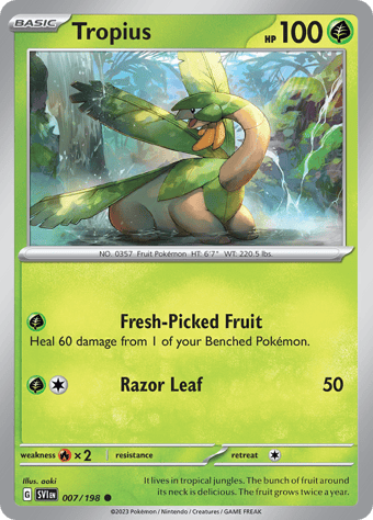 Tropius Scarlet & Violet Pokemon Card
