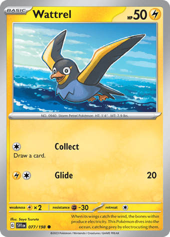 Wattrel Scarlet & Violet Pokemon Card