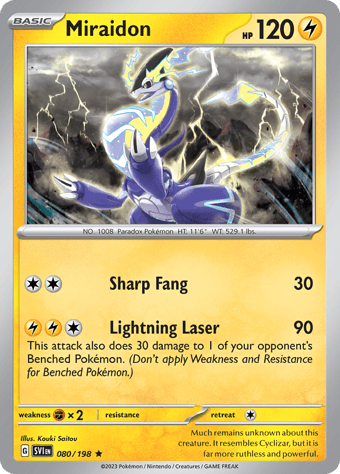 Miraidon McDonald's 2025 Pokemon Card