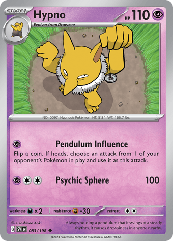 Hypno Scarlet & Violet Pokemon Card