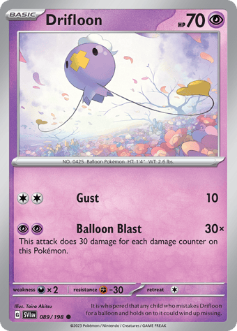 Drifloon Scarlet & Violet Pokemon Card