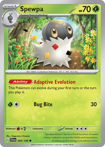 Spewpa Scarlet & Violet Pokemon Card