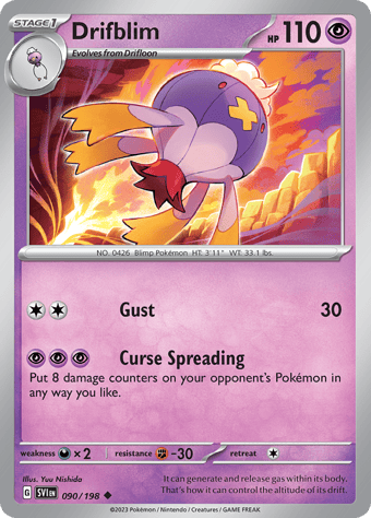 Drifblim Scarlet & Violet Pokemon Card