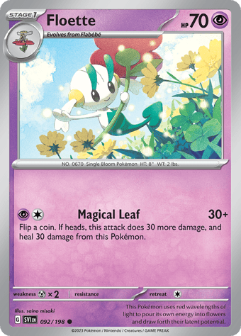 Floette Scarlet & Violet Pokemon Card