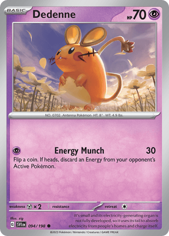 Dedenne Scarlet & Violet Pokemon Card