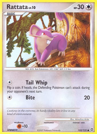 Rattata Secret Wonders Pokemon Card