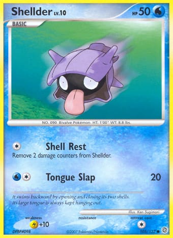 Shellder Secret Wonders Pokemon Card