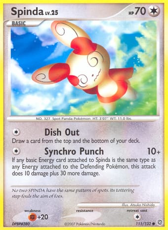 Spinda Secret Wonders Pokemon Card