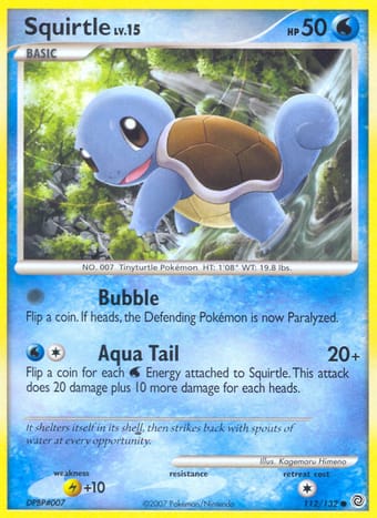 Squirtle Secret Wonders Pokemon Card