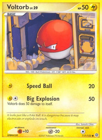 Voltorb Secret Wonders Pokemon Card