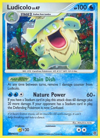 Ludicolo Secret Wonders Pokemon Card