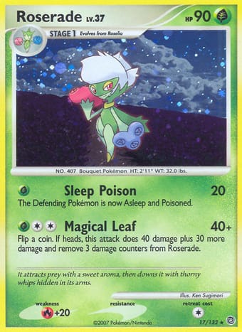Roserade Secret Wonders Pokemon Card