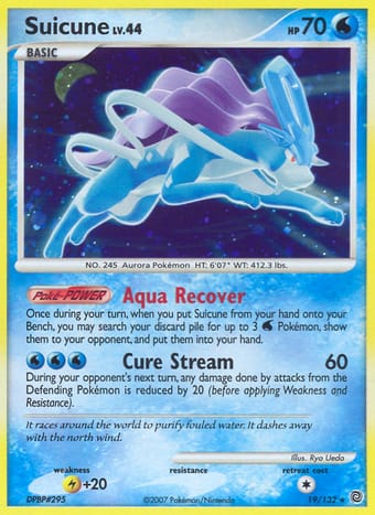 Suicune Secret Wonders Pokemon Card